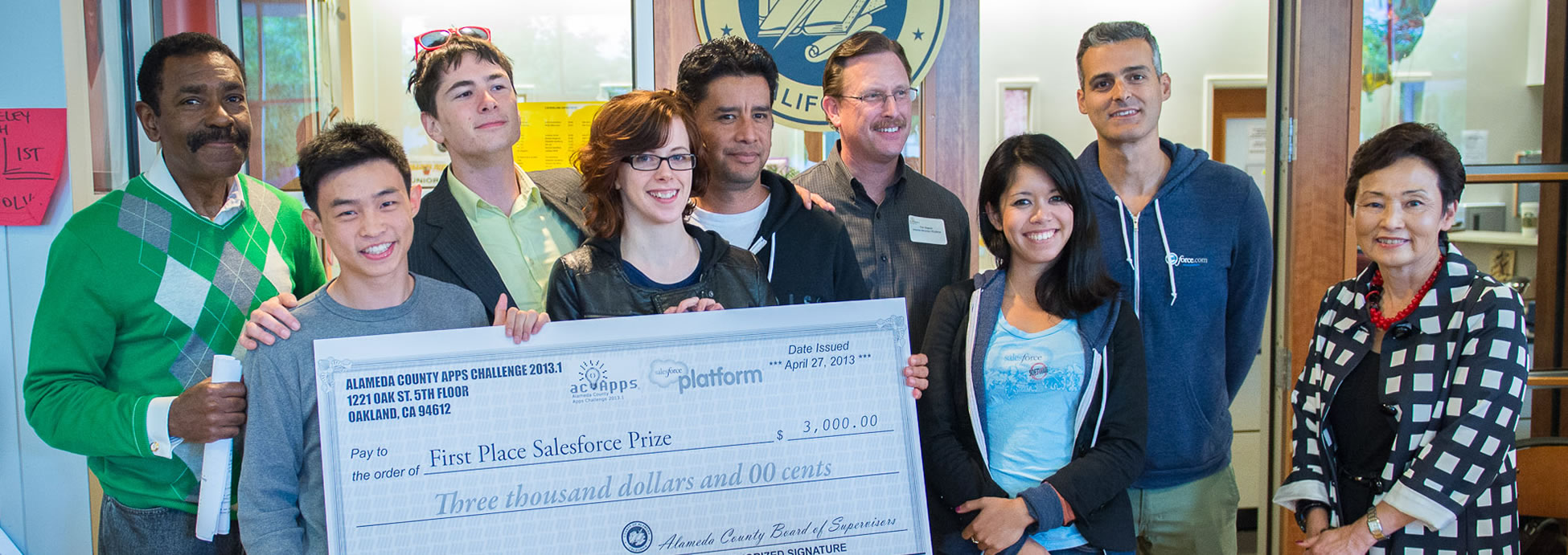 Photo of previous hackathon winners.
